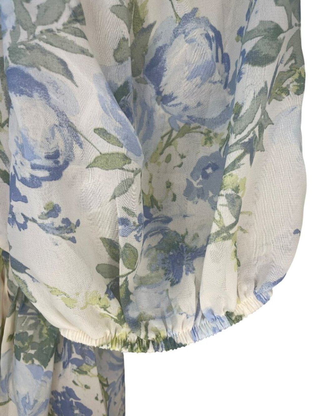 Wallflower Floral Maxi Dress With Puff Sleeves Pristine Watercolor Women's Sz S - Picture 7 of 9